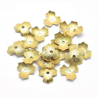 Brass Bead Caps KK-G319-09C-RS-1