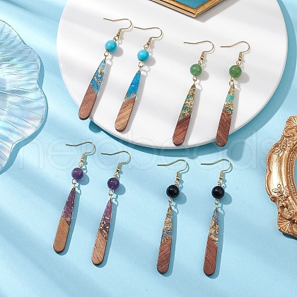304 Stainless Steel Dangel Earrings EJEW-JE06029-S-1