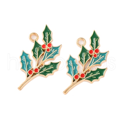 Golden Plated Alloy Enamel Pendants ENAM-Z017-03G-1