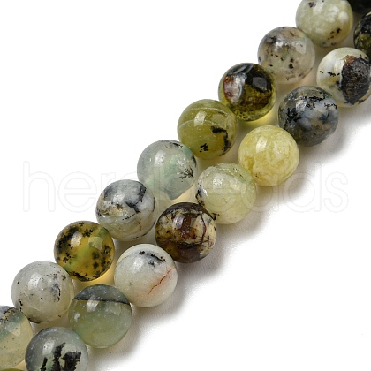 Natural Green Opal Beads Strands G-R494-A11-02-1