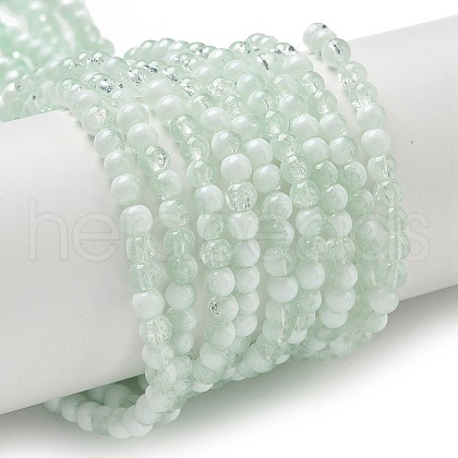 Crackle Glass Beads Strands X1-GLAA-U001-4mm-01-1