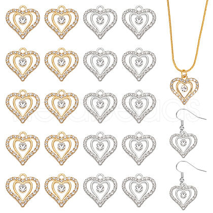 Unicraftale 60Pcs 2 Colors Alloy Pendants FIND-UN0016-34-1