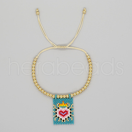 Bohemian Style Brass Bead Braided Bead Bracelets DK2646-3-1