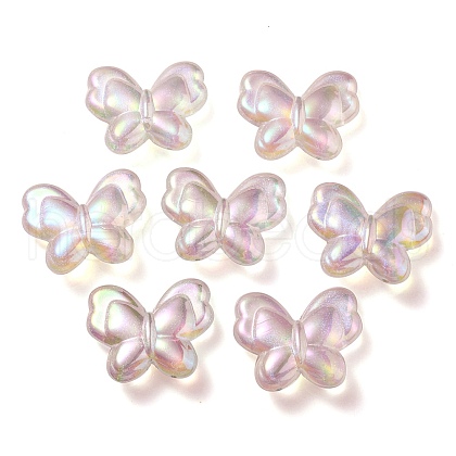 UV Plating Luminous Transparent Acrylic Beads OACR-P010-11B-1