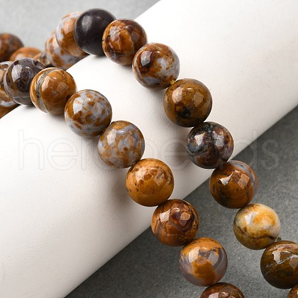 Natural African Opal Beads Strands G-S390-06-8mm-1