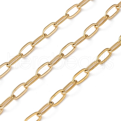 304 Stainless Steel Paperclip Chains CHS-L030-15G-1