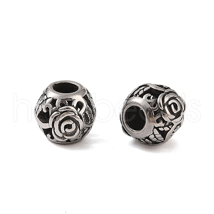 304 Stainless Steel European Beads STAS-N106-02AS-1