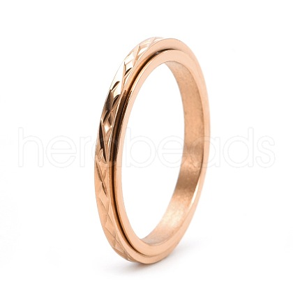 Stainless Steel Rotatable Finger Ring for Women Men PW-WG3B7F0-07-1