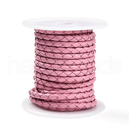 Braided Cowhide Leather Cord NWIR-N005-01D-5mm-1
