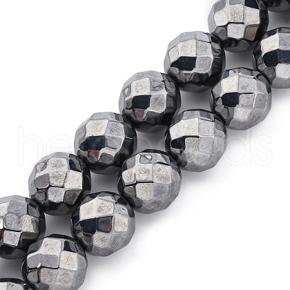 Synthetic Terahertz Stone Beads Strands G-P571-H01-01-1