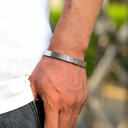 European American Stainless Steel Hinged Bangles for Men Women LJ8660-1-1