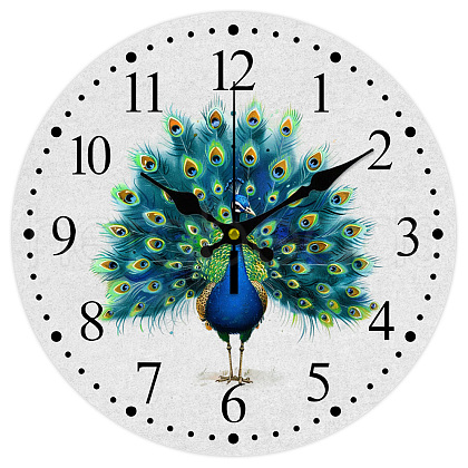 MDF Printed Wall Clock HJEW-WH0058-021-1