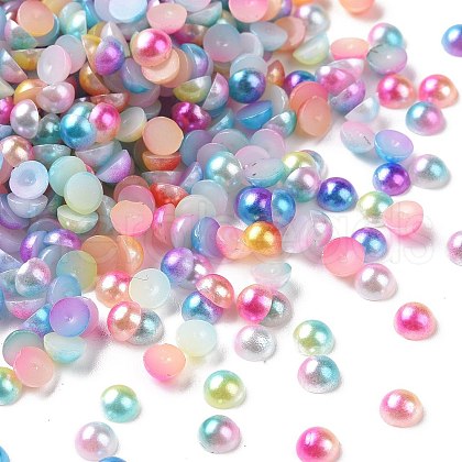 Imitation Pearl Acrylic Cabochons OACR-R063-4mm-M-1