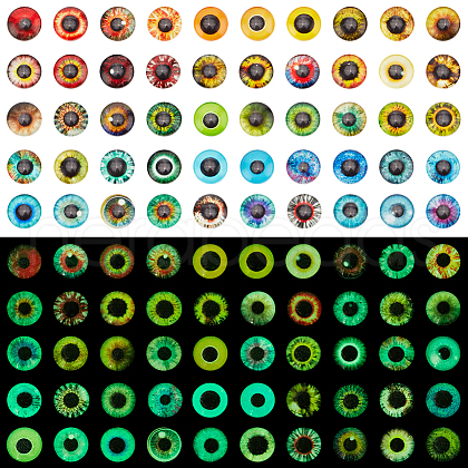   1 Bag Flatback Glass Cabochons GGLA-PH0001-57-1