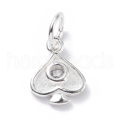 925 Sterling Silver Cubic Zirconia Pendants STER-Q001-01S-02-1