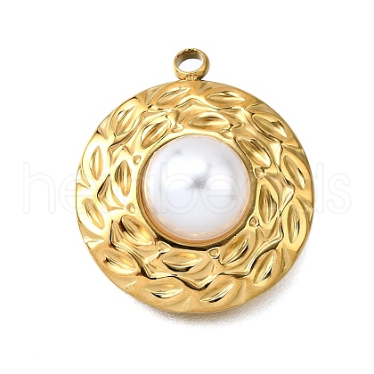 Plastic Pearl Pendants STAS-Q360-03I-G-1