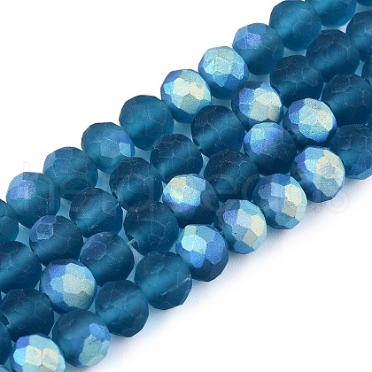 Transparent Glass Beads Strands X-EGLA-A044-T6mm-MB27-1