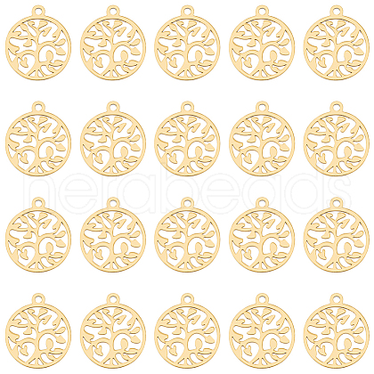 DICOSMETIC 20Pcs 201 Stainless Steel Pendants STAS-DC0014-30-1