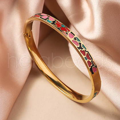 304 Stainless Steel Enamel Bangles FS-WG30162-06-1