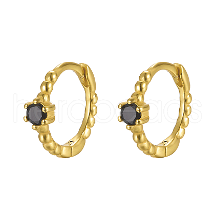 Vintage Elegant 925 Silver Cubic Zirconia Hoop Earrings AU2910-3-1