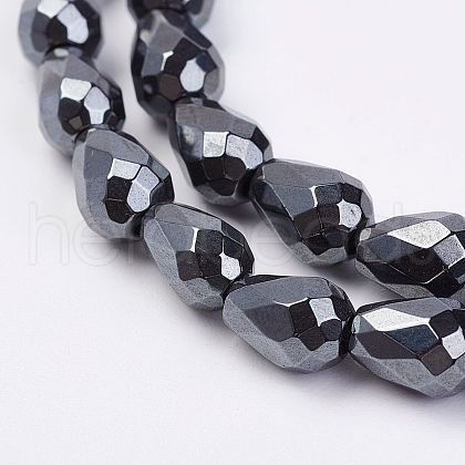 Non-magnetic Synthetic Hematite Beads Strands X-G-P262-15-6x9mm-1