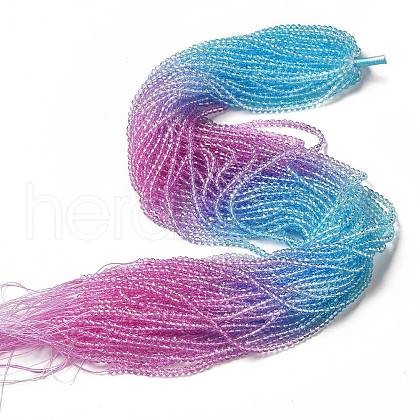 Transparent Gradient Color Glass Beads Strands X1-GLAA-H021-01B-29-1