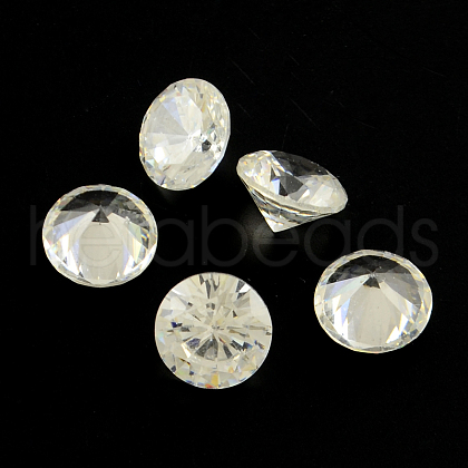 Diamond Shaped Cubic Zirconia Pointed Back Cabochons ZIRC-R004-18mm-01-1