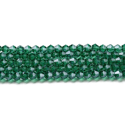 Transparent Electroplate Glass Beads Strands EGLA-A039-T2mm-A10-1