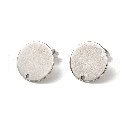 Non-Tarnish 201 Stainless Steel Stud Earring Findings STAS-D244-25P-C-1