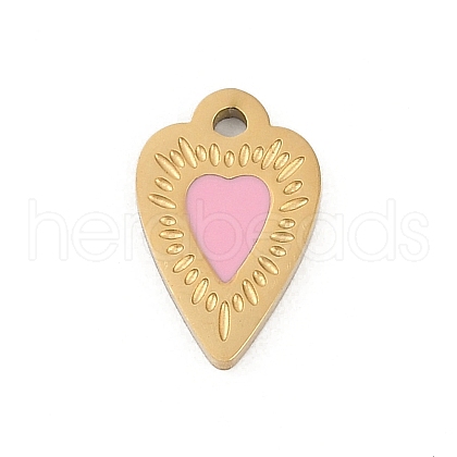 304 Stainless Steel Enamel Charms STAS-I325-054G-01-1