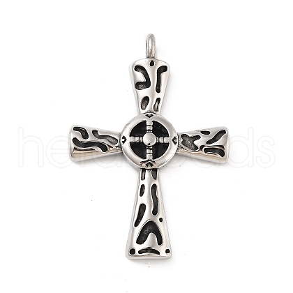 Retro 304 Stainless Steel Big Pendants STAS-I205-12AS-1