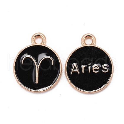 Alloy Enamel Pendants X-ENAM-S124-01B-08A-1