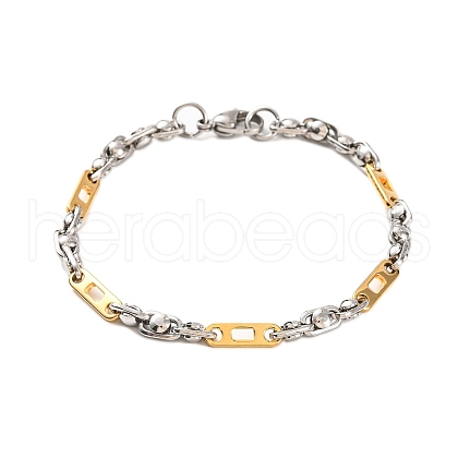 201 Stainless Steel Link Chain Bracelets BJEW-B078-132GP-1