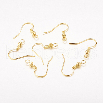 Brass Earring Hooks X-KK-S075-G-1
