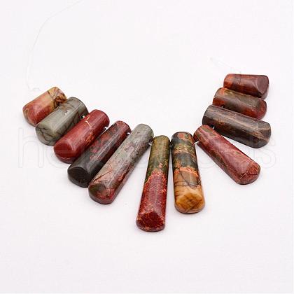 Natural Picasso Stone/Picasso Jasper Beads Strands G-P298-H02-1