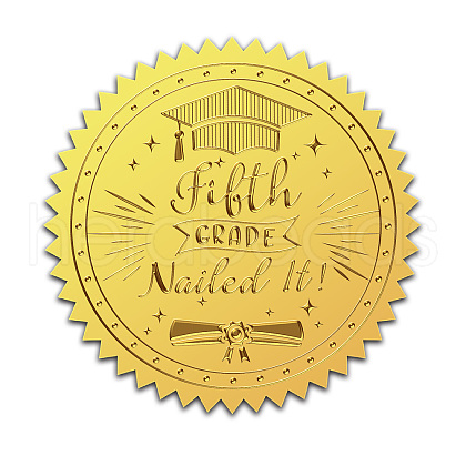 Self Adhesive Gold Foil Embossed Stickers DIY-WH0211-356-1