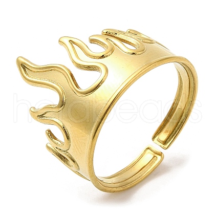 304 Stainless Steel Open Cuff Rings RJEW-K245-64G-1