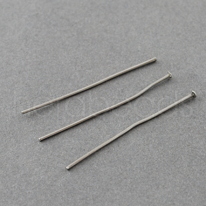 304 Stainless Steel Flat Head Pins X-STAS-R046-40mm-1