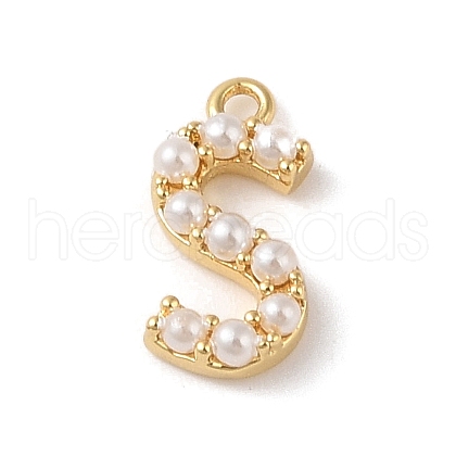 Plastic Imitation Pearl Pendants KK-P230-17G-S-1