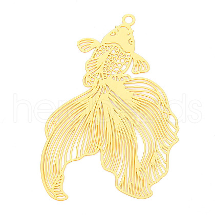 Brass Filigree Pendants KKC-T003-09G-1