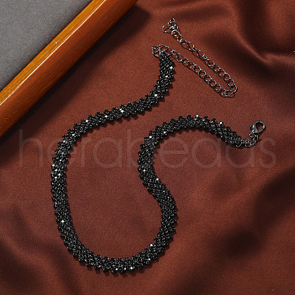 Elegant Rhinestone Cup Chains Collar Necklace for Women ZR7488-1-1