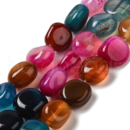Natural Agate Beads Strands G-H295-D01-07-1