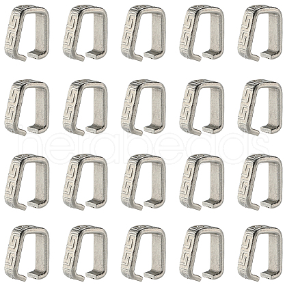 SUNNYCLUE 100Pcs 304 Stainless Steel Snap On Bails STAS-SC0005-46-1