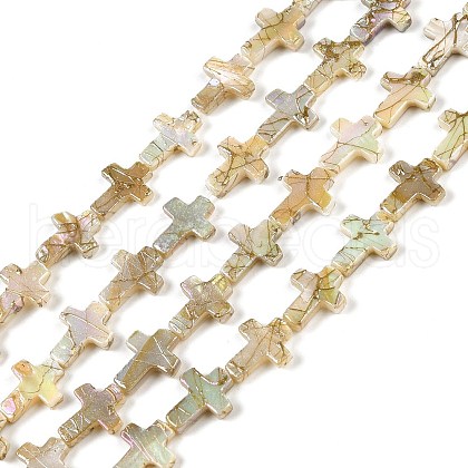 Drawbench Style Natural Freshwater Shell Beads Strands X1-BSHE-G036-01-1