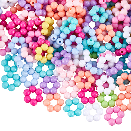 SOFPLATE 200Pcs Opaque Acrylic Bead Frames TACR-SP0001-17-1