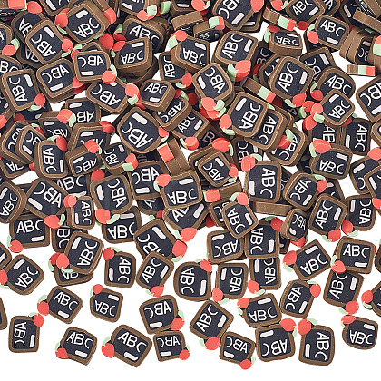 SUNNYCLUE 1 Set School Theme Handmade Polymer Clay Cabochons CLAY-SC0002-04-1