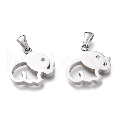 304 Stainless Steel Pendants STAS-Z006-04P-1