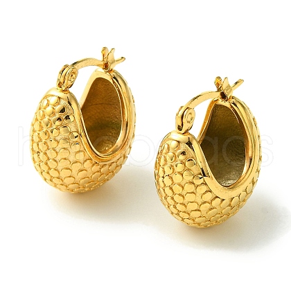 PVD Vacuum Plating 304 Stainless Steel Chunky Hoop Earrings for Women EJEW-L284-03G-1