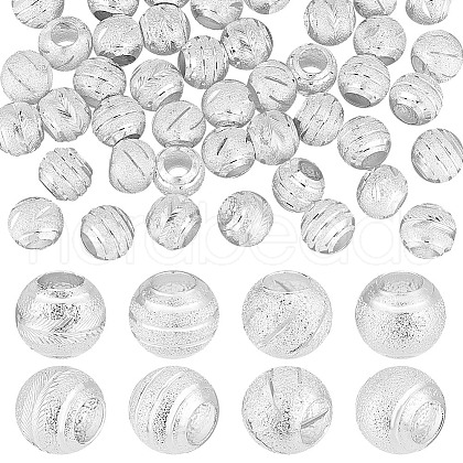 AHADERMAKER 64Pcs 4 Styles Brass Lucky Large Hole Beads KK-GA0001-59S-1