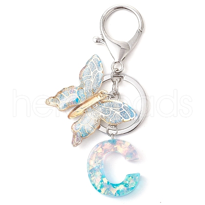Butterfly Shape Resin & Acrylic Keychain KEYC-JKC01067-03-1
